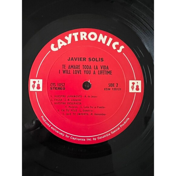 Javier Solis Te Amare Toda La Vida I Will Love You A Lifetime LP Caytronics VG - Picture 7 of 7